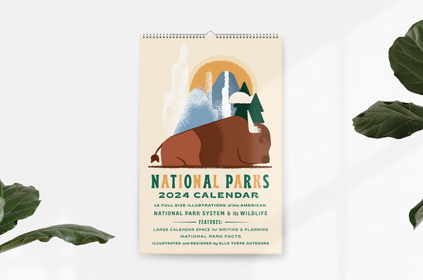 National Park Wildlife Calendar - 2024