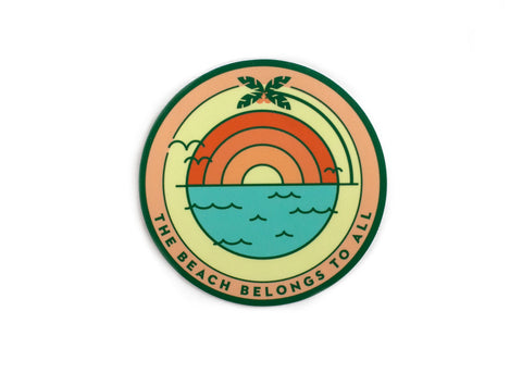 Beach Sunrise Vinyl Sticker