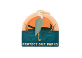 Protect our Parks Crane Vinyl Sticker