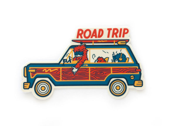 Sasquatch Family Road Trip Vinyl Sticker