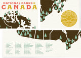 18x24 Canada National Parks Map